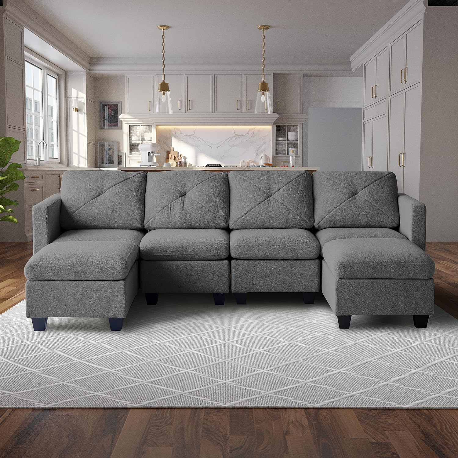 Maximizing Space and Style: Practical Tips for Arranging Your U-Shaped Modular Sofa