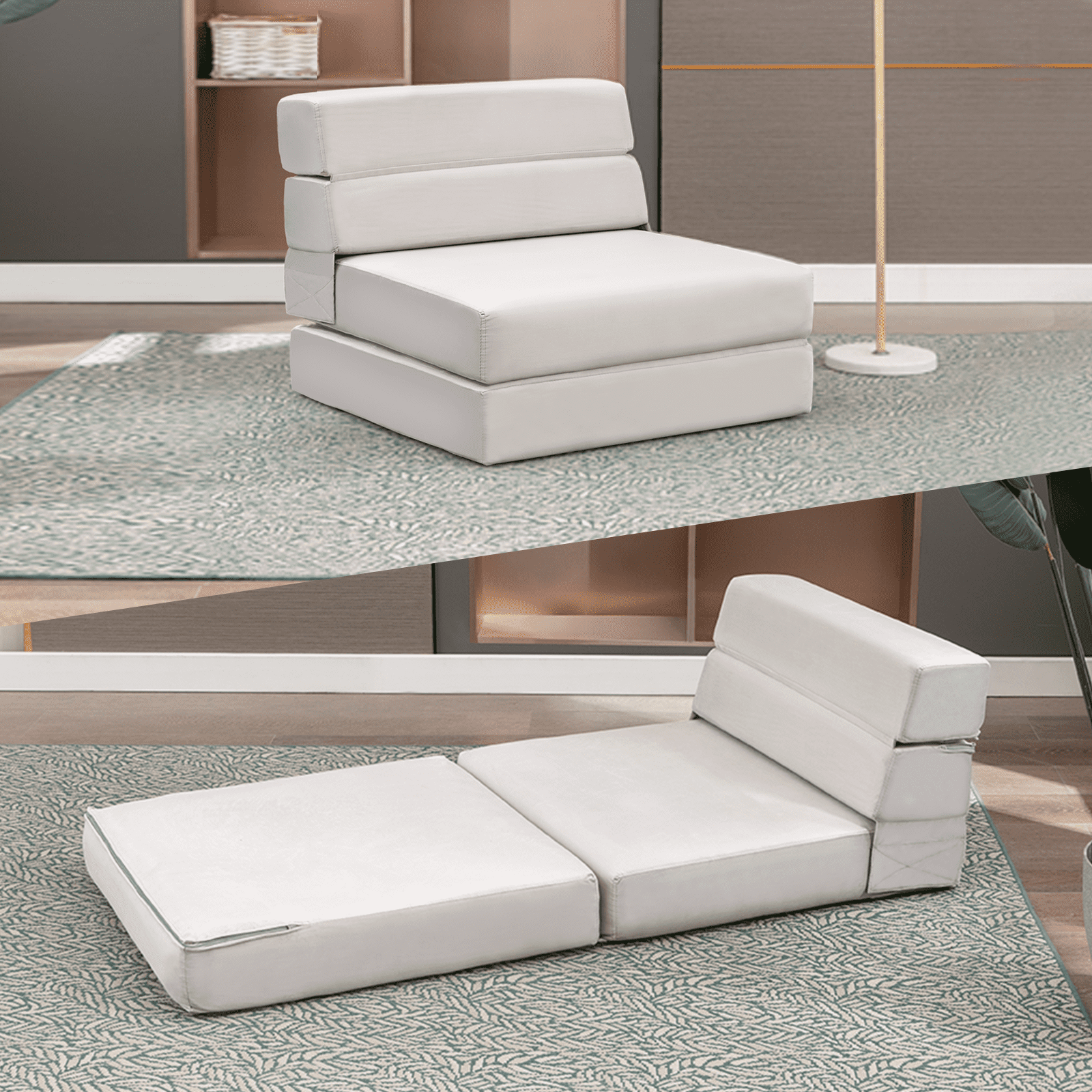 Unveiling the Versatility of a Convertible Lounger Folding Sofa Sleeper Bed in Gray