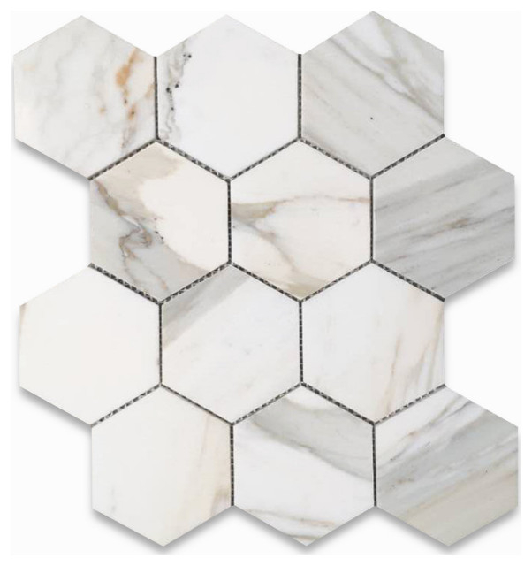 From Quarry to Home The Journey of Calacatta Gold Calcutta Honed Hexagon Tile