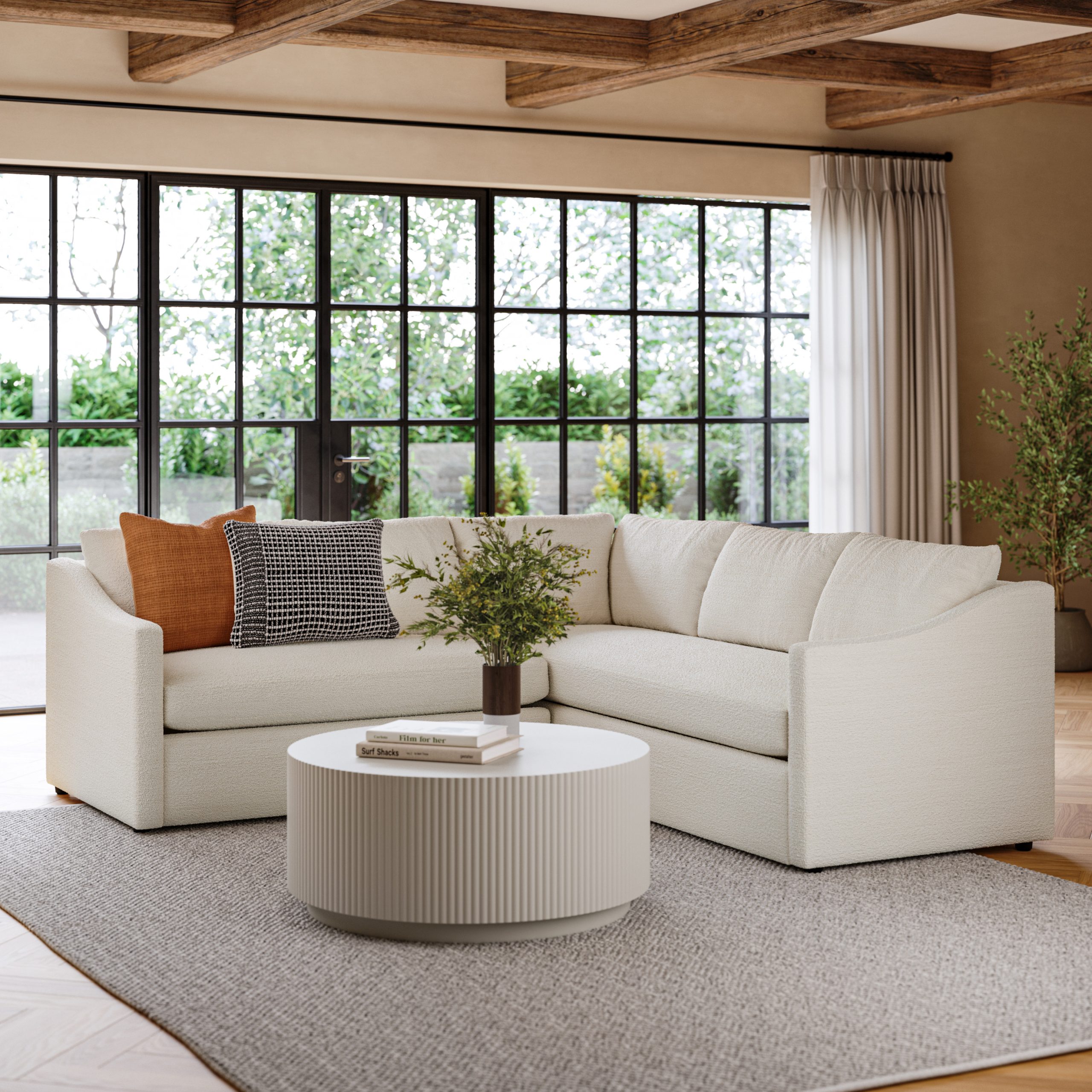 Creating Cozy Comfort The Art of Styling Your Ivory Boucle Sectional