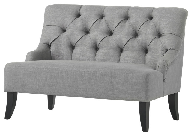What Makes the GDF Studio Mariana Settee Stand Out in Gray Fabric