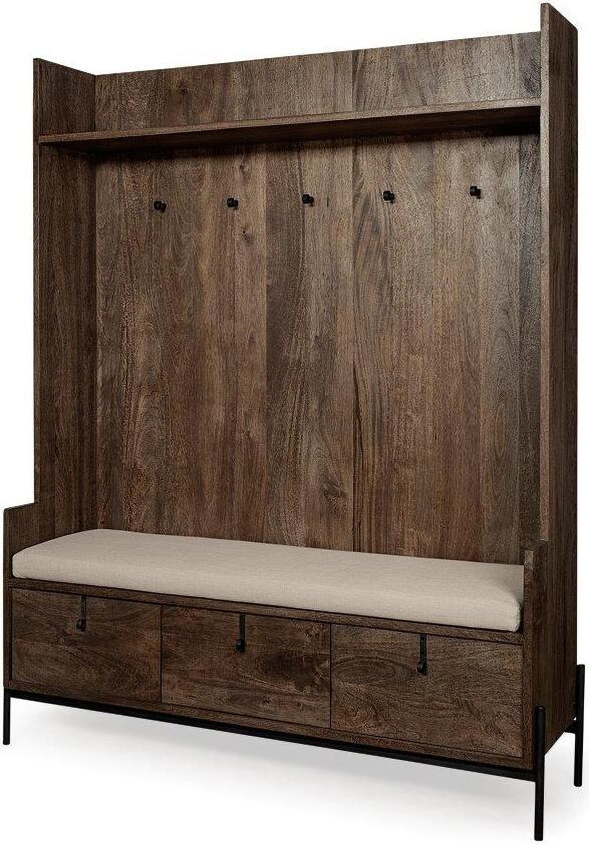 The Enduring Appeal of Brown Wood and Cream Fabric Hall Trees