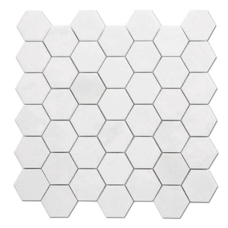Unveiling the Elegance of Thassos White Marble Hexagon Mosaics