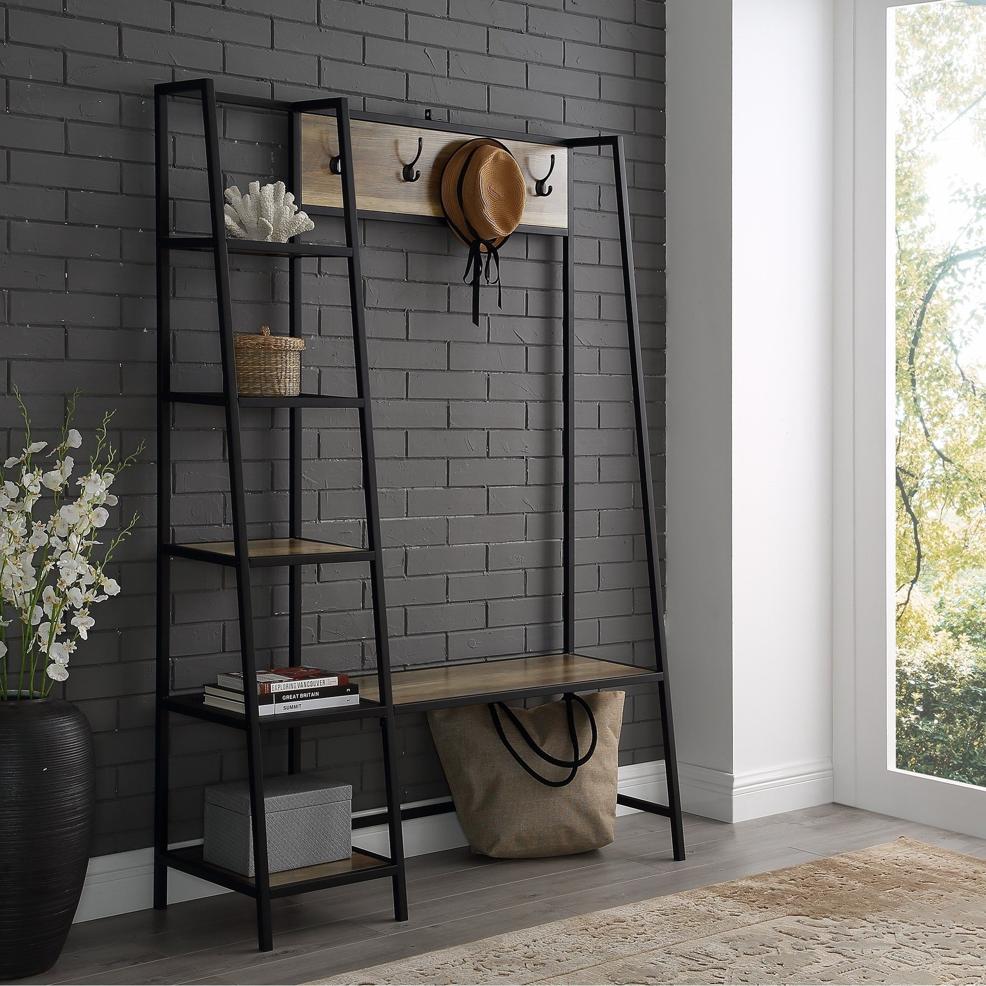 Maximizing Your Space A Look at the HomeRoots Metal Shelf Hall Tree