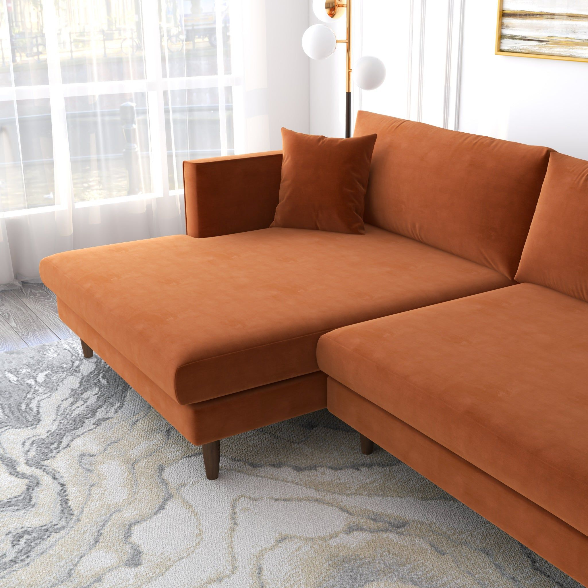 The Enduring Appeal of Post-Modern Design The Marcel Loveseat's Burnt Orange Velvet Story