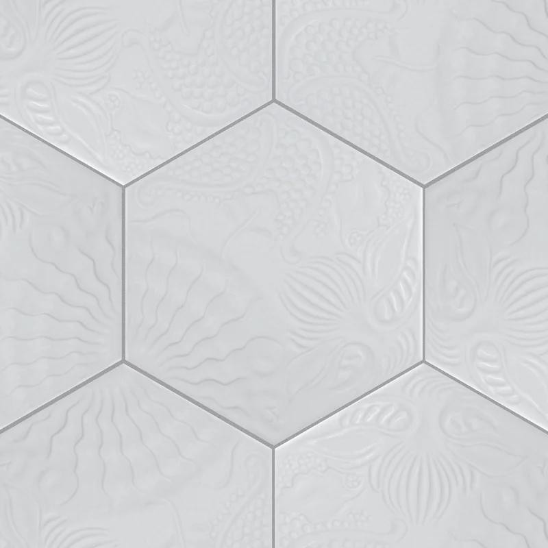 Creating Stunning Spaces with White Gaudi Hex Porcelain