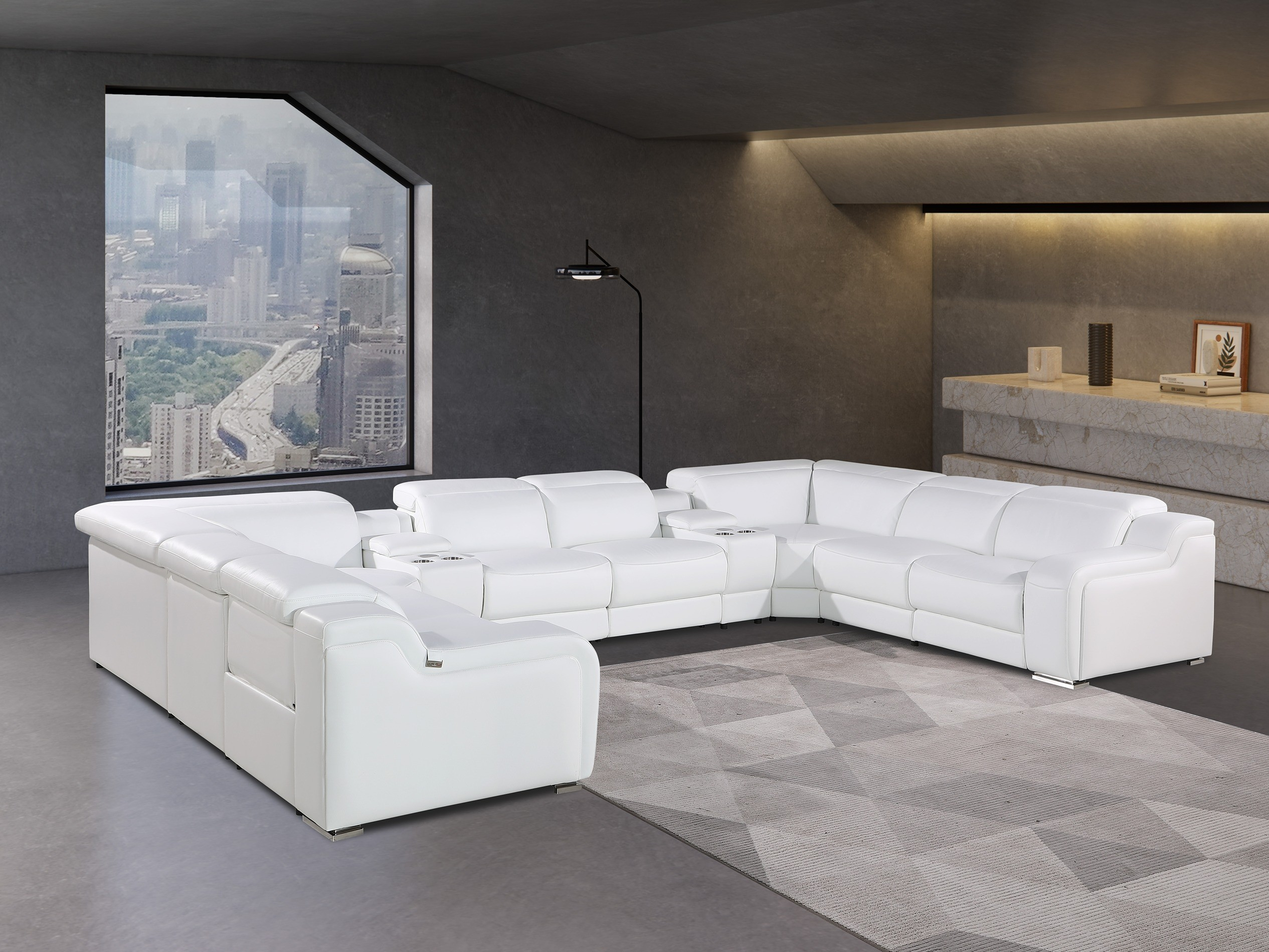 An In-Depth Look at the Marco-10-Piece 4-Power Reclining Italian Leather Sectional
