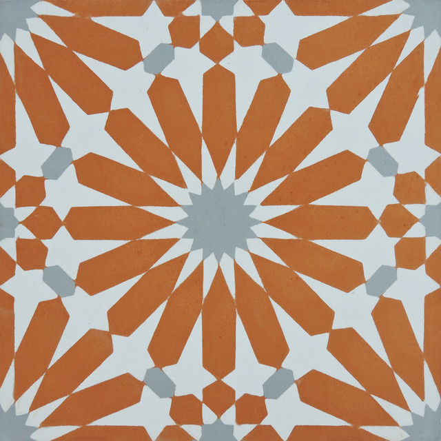 Unveiling the Charm of Orange and Gray Alhambra Cement Tiles