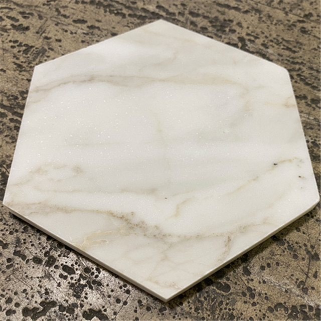 Creating Luxurious Interiors Using Calacatta Gold Calcutta Oro Marble Hexagons