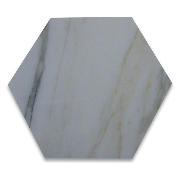 Transforming Spaces with 6-Inch Calacatta Gold Marble Hex Tiles