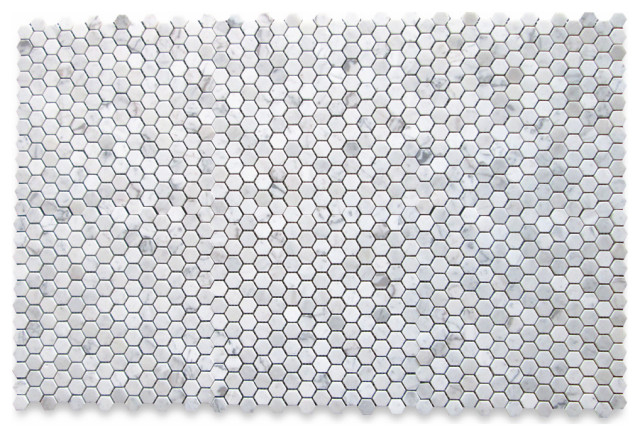 Crafting Spaces with Carrera Marble 1 Hexagon Mosaics
