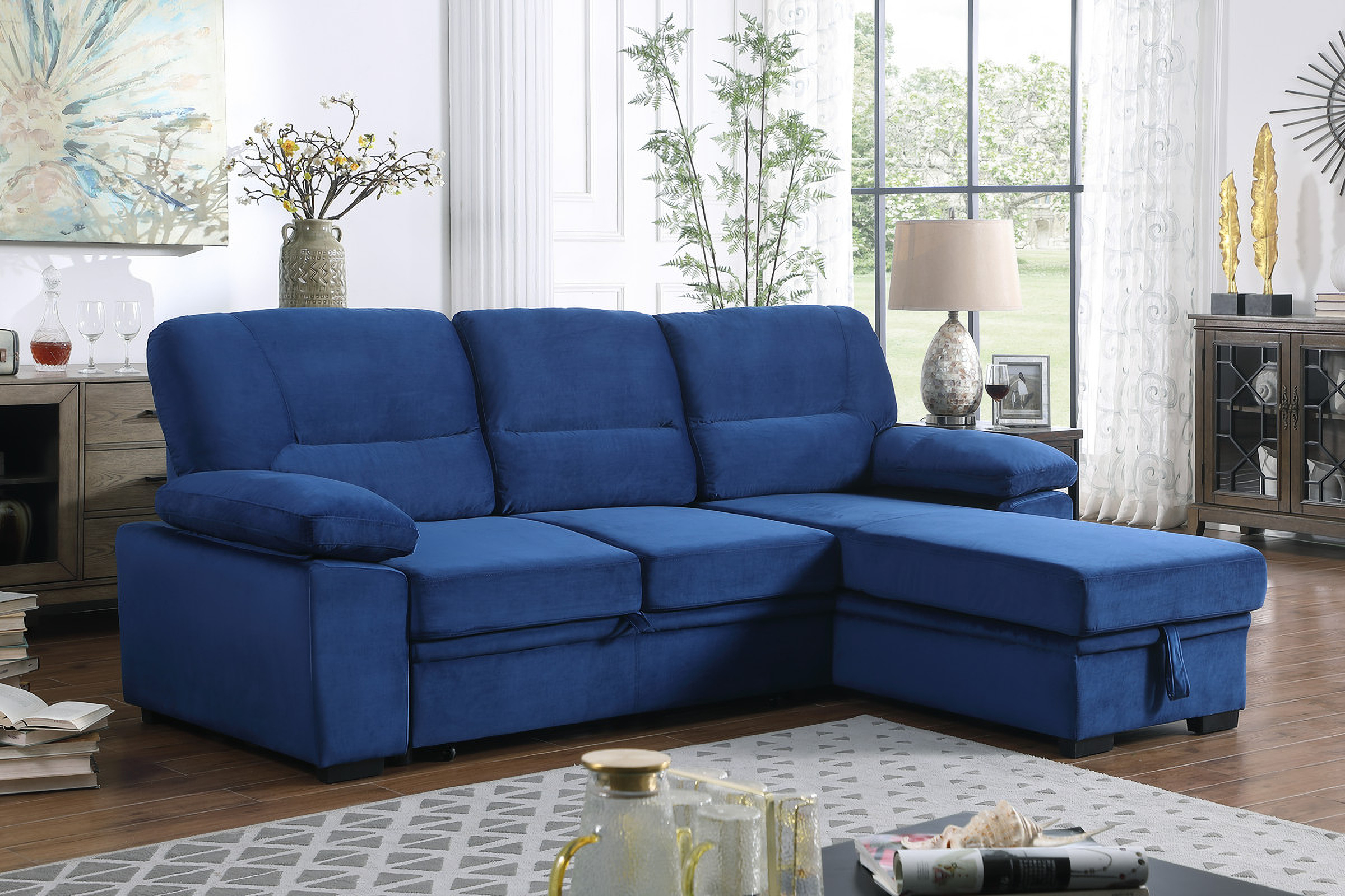 Unveiling the Charm of the Kipling Blue Sleeper Sectional