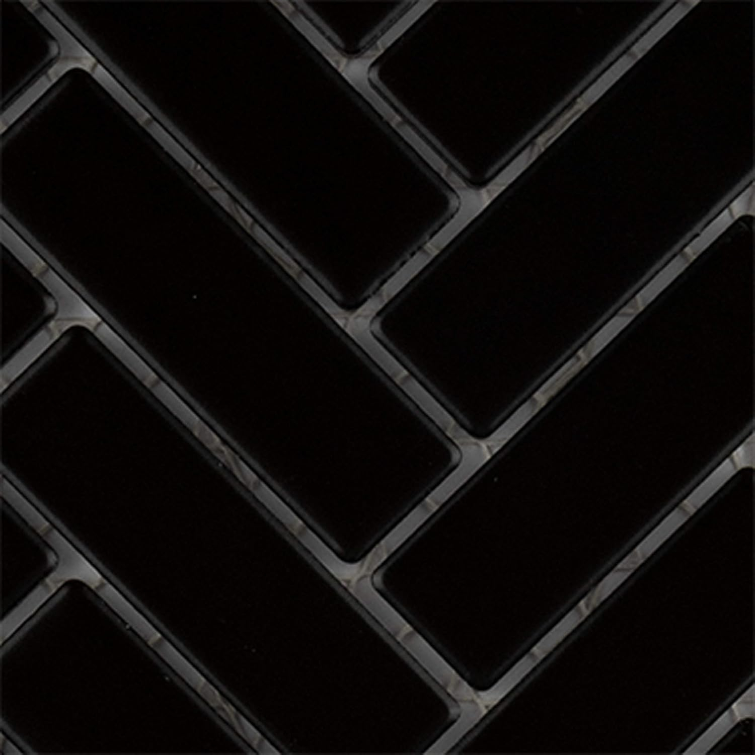 Transform Your Space with Metro Brick Herringbone Matte Black Porcelain Tile