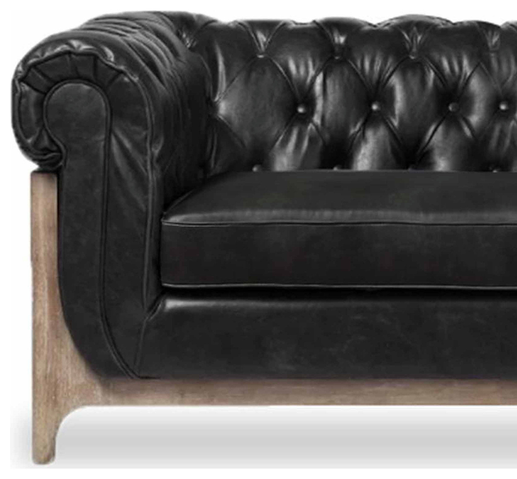 Unveiling the Timeless Appeal of the MOD Chesterfield Black Tufted Leather Sectional