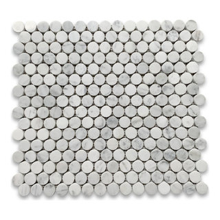 The Enduring Elegance of Polished White Carrara Penny Rounds
