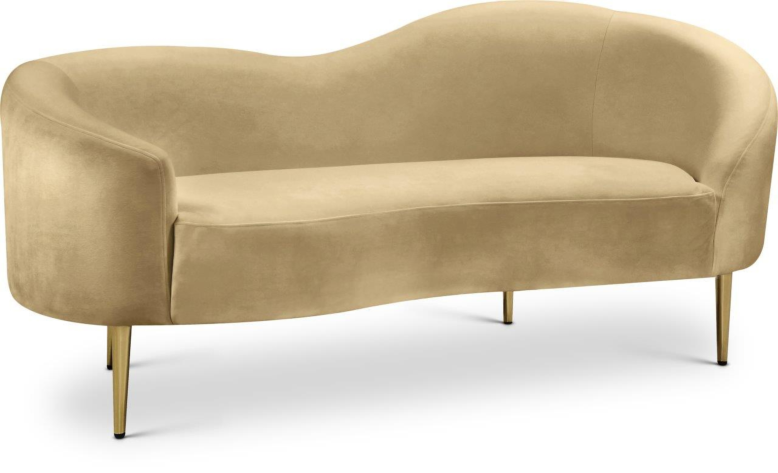 Styling Your Space with the Camel Ritz Velvet Loveseat