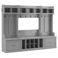 Cape Cod Gray Woodland Storage Set Elevating Your Home's First Impression