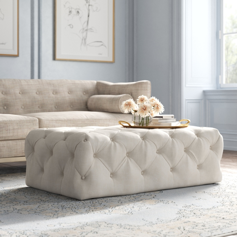 Designing with Brianna Tufted Ottoman Beige for Maximum Visual Impact