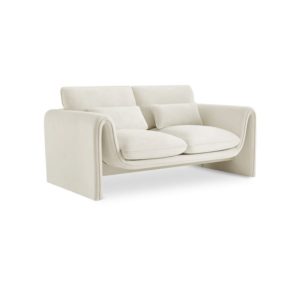 The Art of Choosing the Perfect Sloan Cream Velvet Fabric Loveseat for Your Room