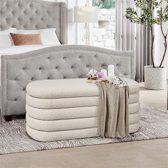 Exploring the Versatility of White Sherpa Ottoman in Contemporary Interiors