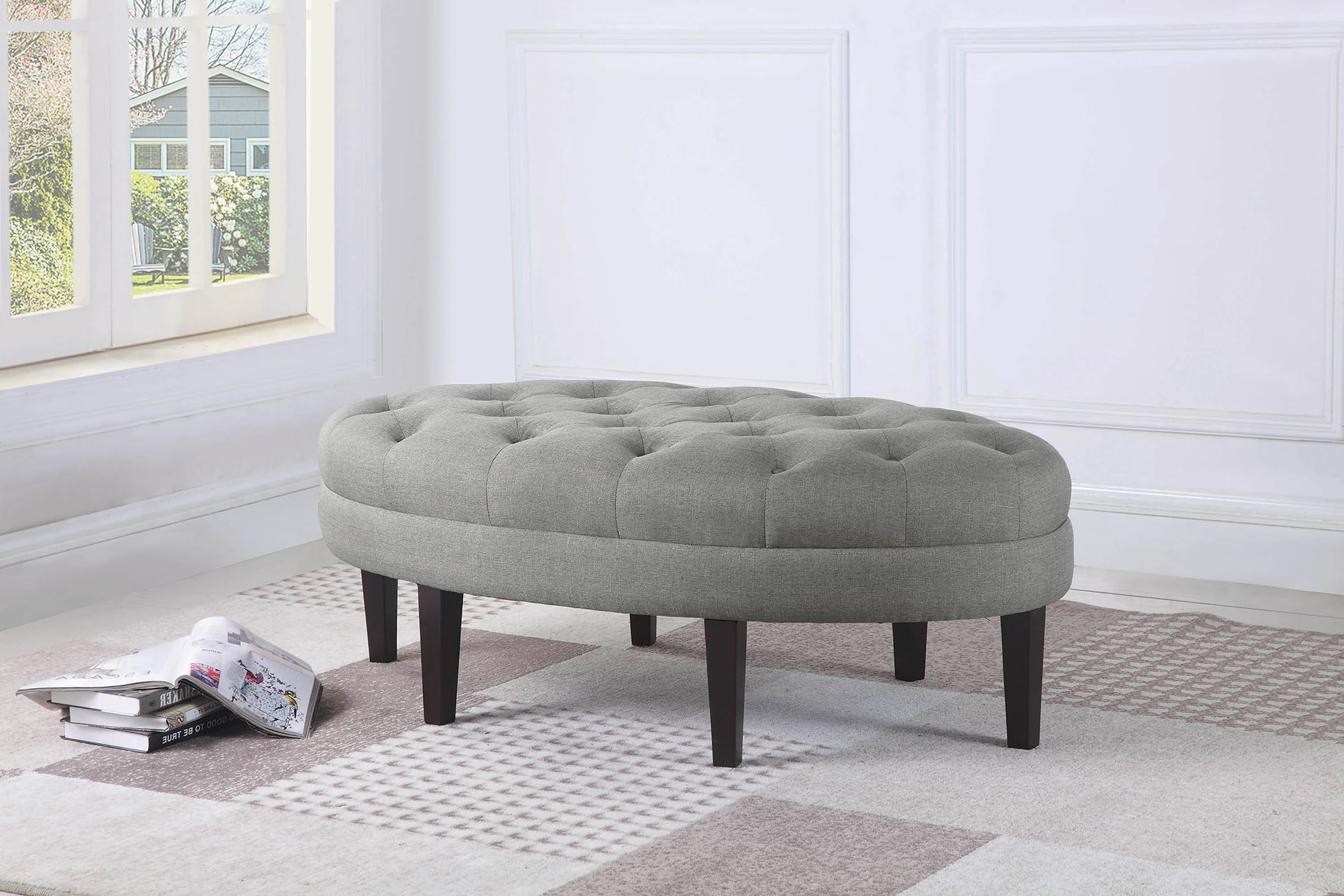 Exploring the Versatility of Distressed Grey PU Ottoman in Home Decor