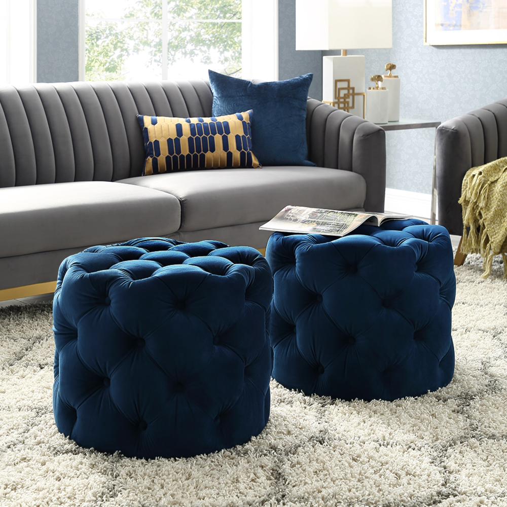 The Art of Choosing the Perfect Navy Ottoman for Your Living Space