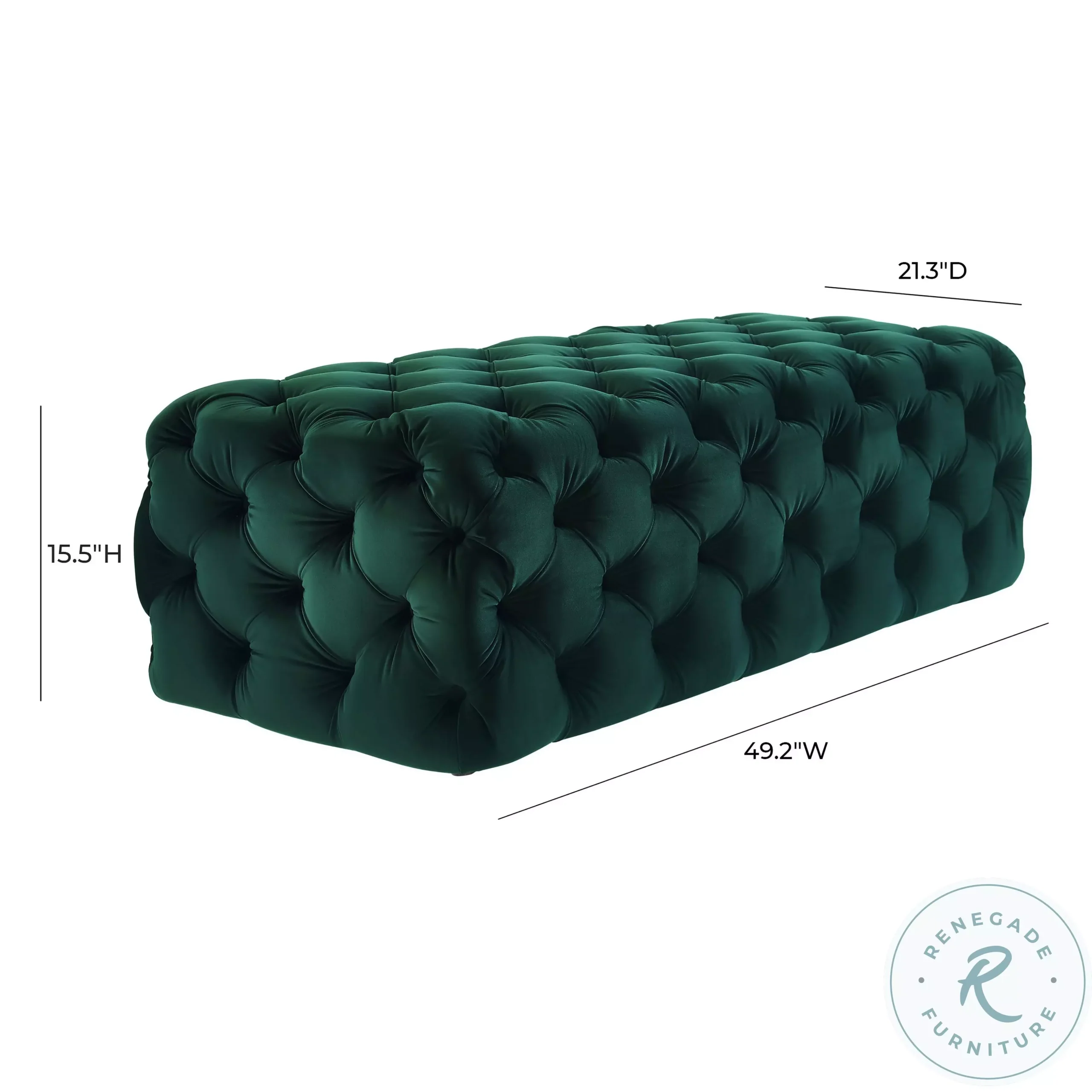 The Hidden Details That Make Kaylee Green Velvet Ottoman - Green Stand Out