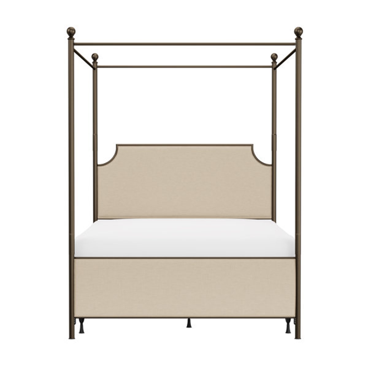 aasif upholstered metal canopy bed