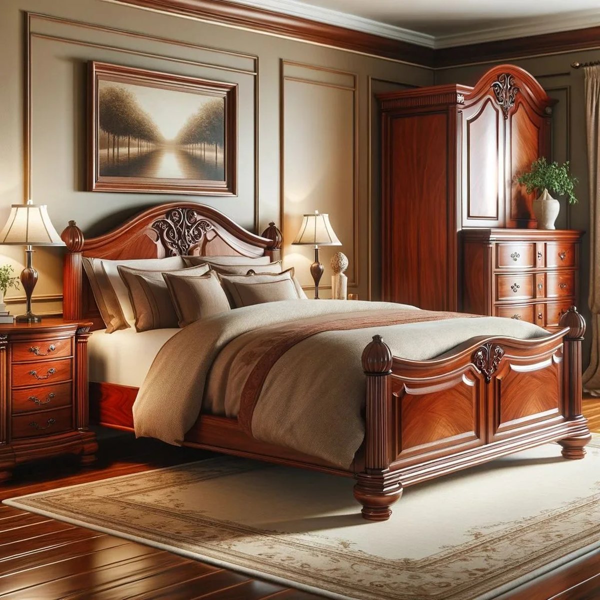 Bringing Warmth Home Modern Cherry Wood Bedroom Sets Unveiled