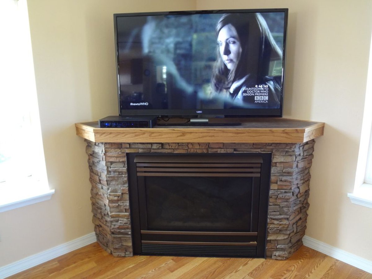 corner tv stands with fireplace