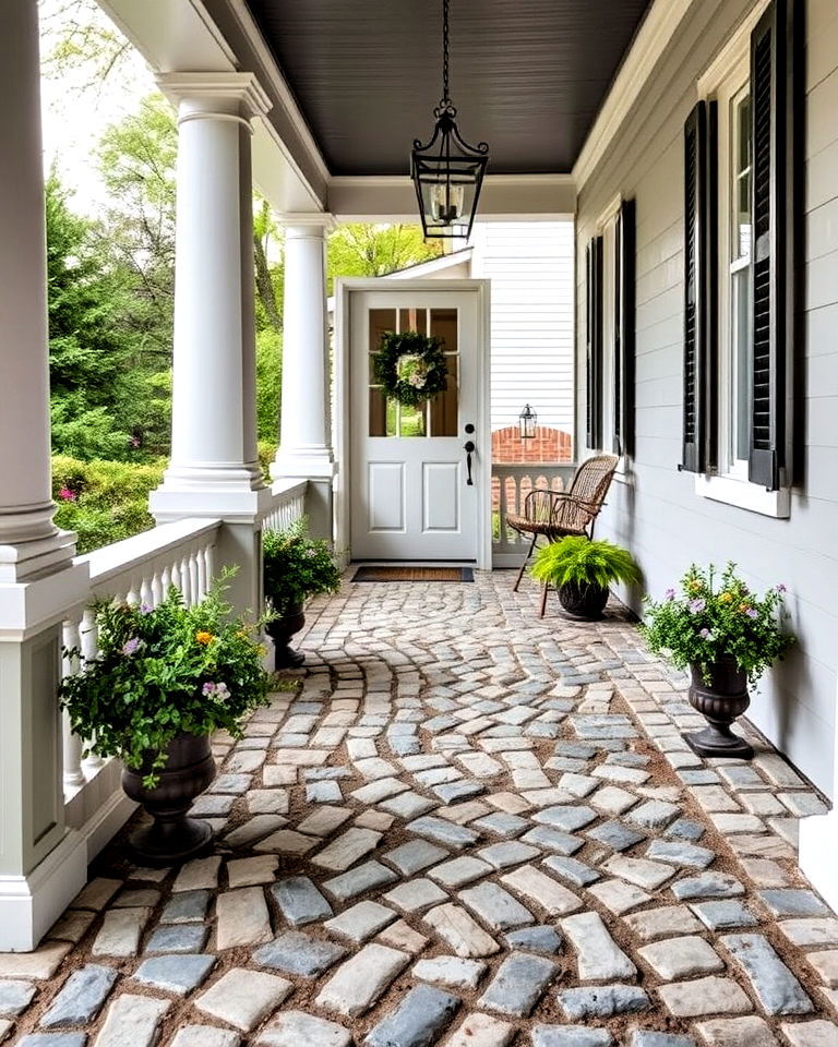 front porch ideas with stone
