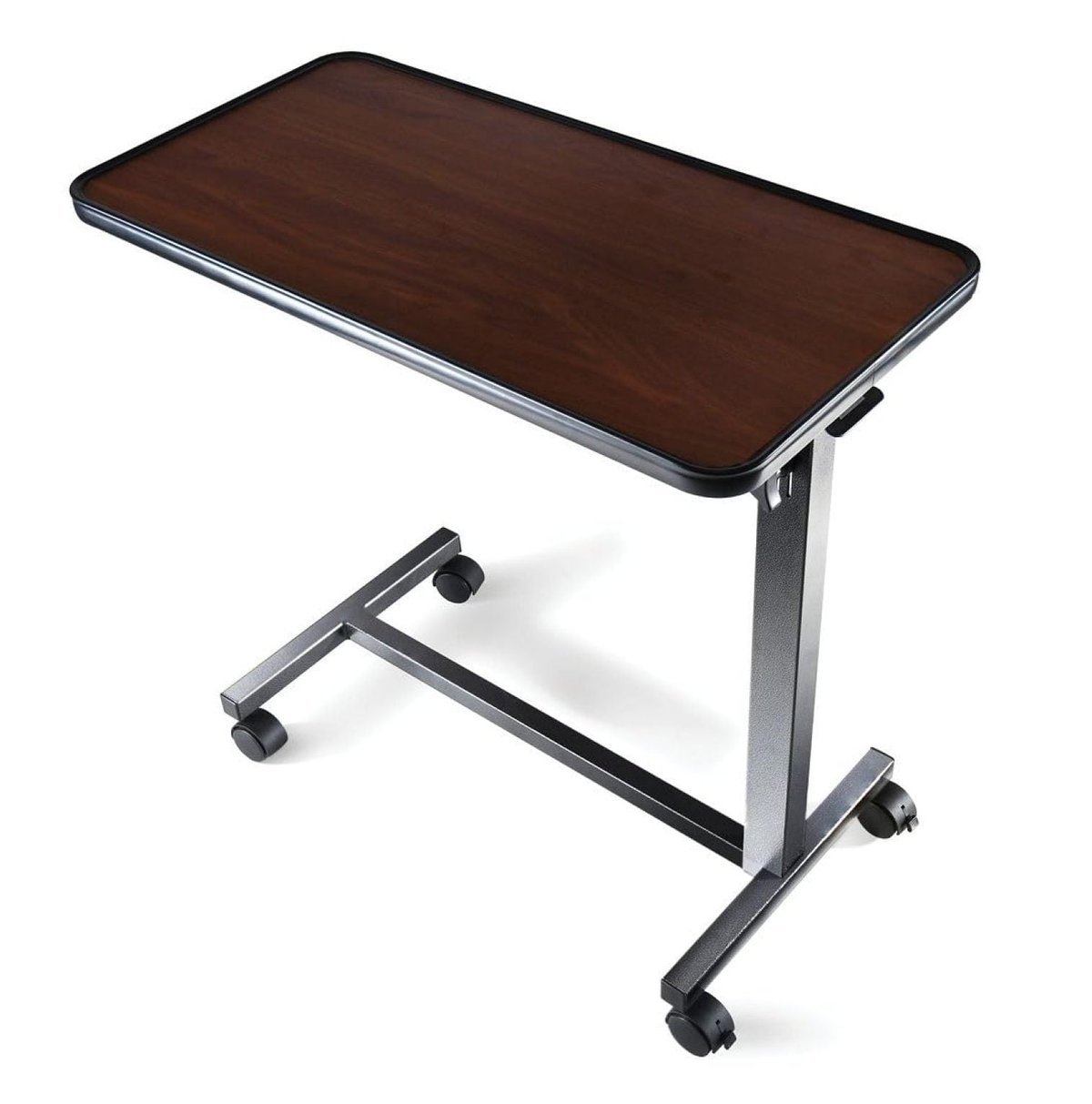 hospital bedside table on wheels