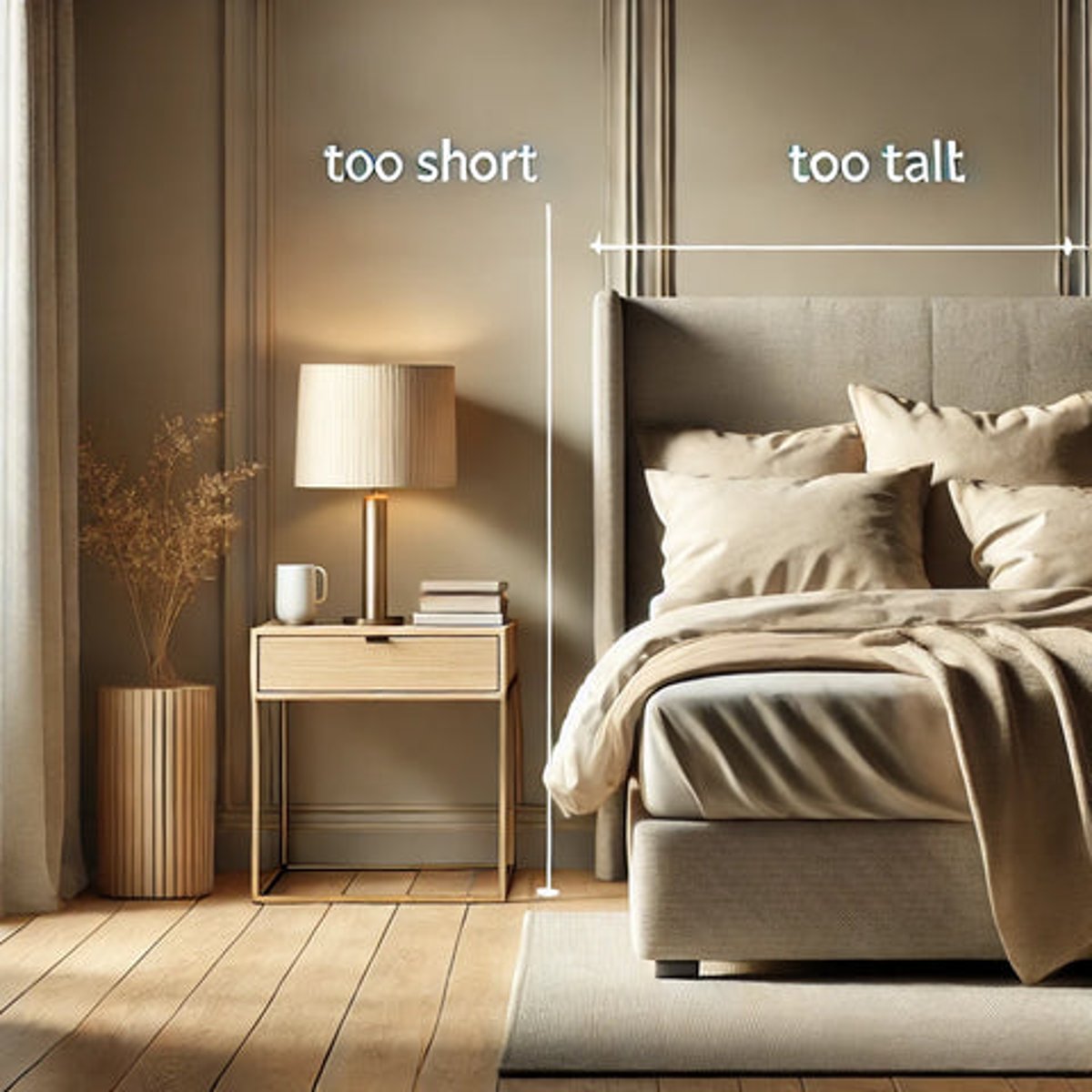 how tall should a bedside table be