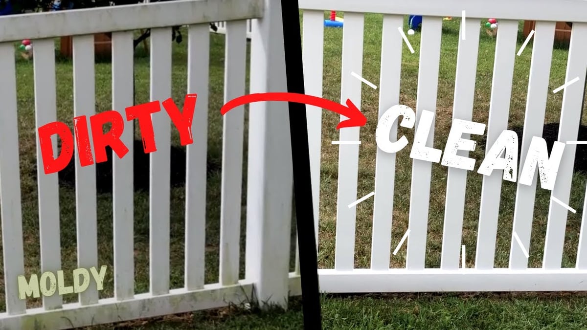 how to clean white vinyl fence