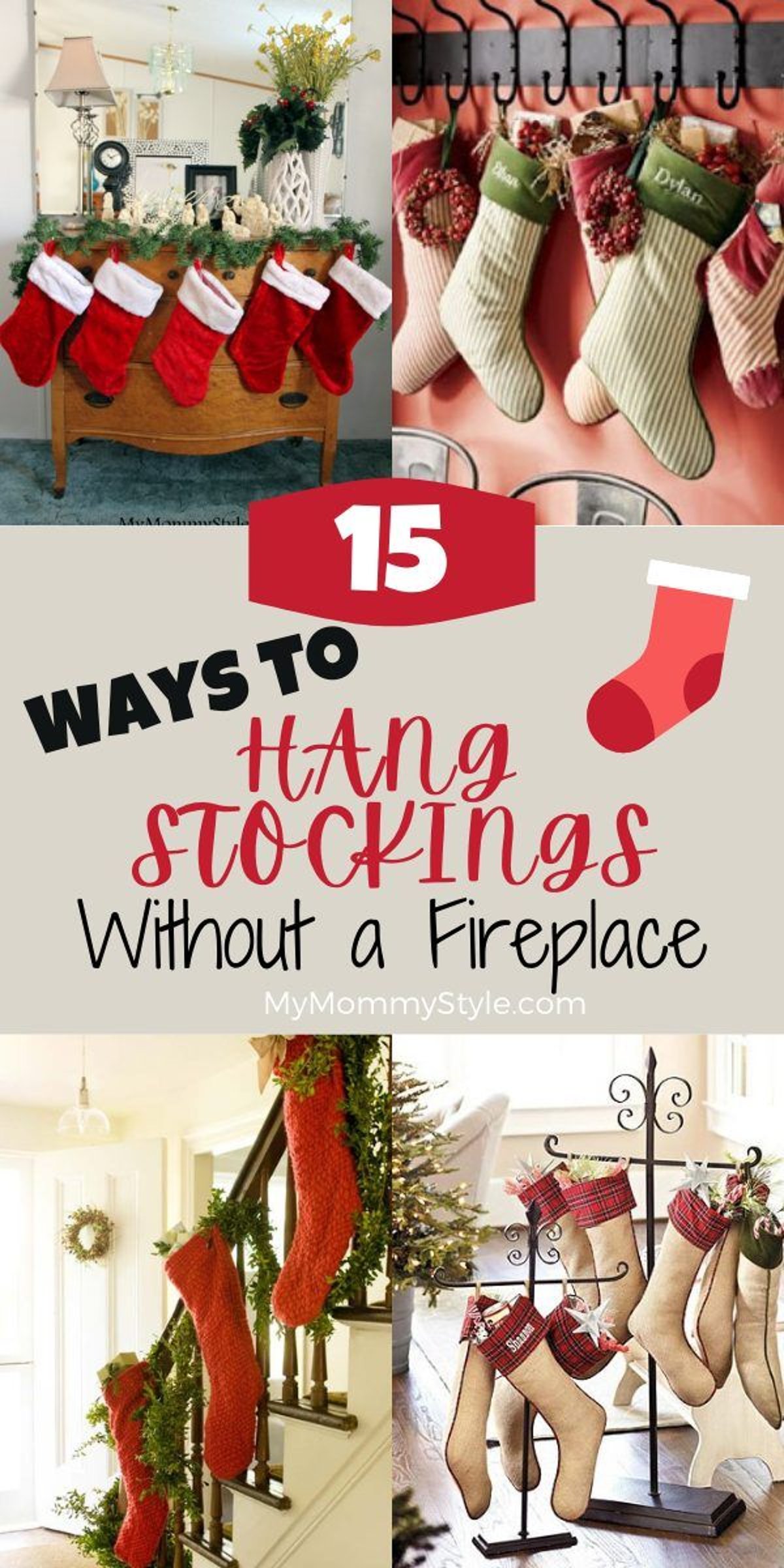 how to hang stockings without a fireplace