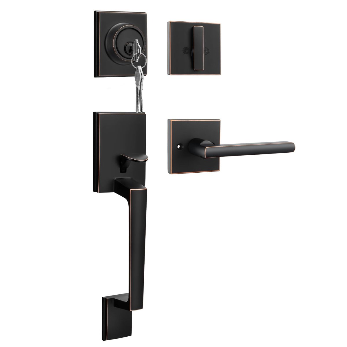 oil rubbed bronze front door handle