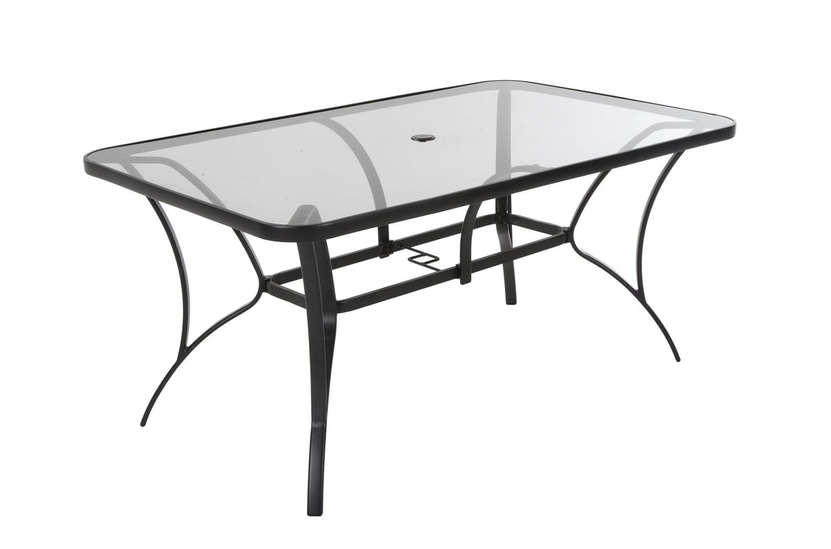 outdoor patio table glass top
