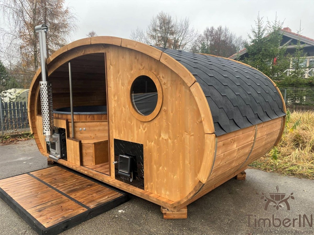 outdoor sauna hot tub combo