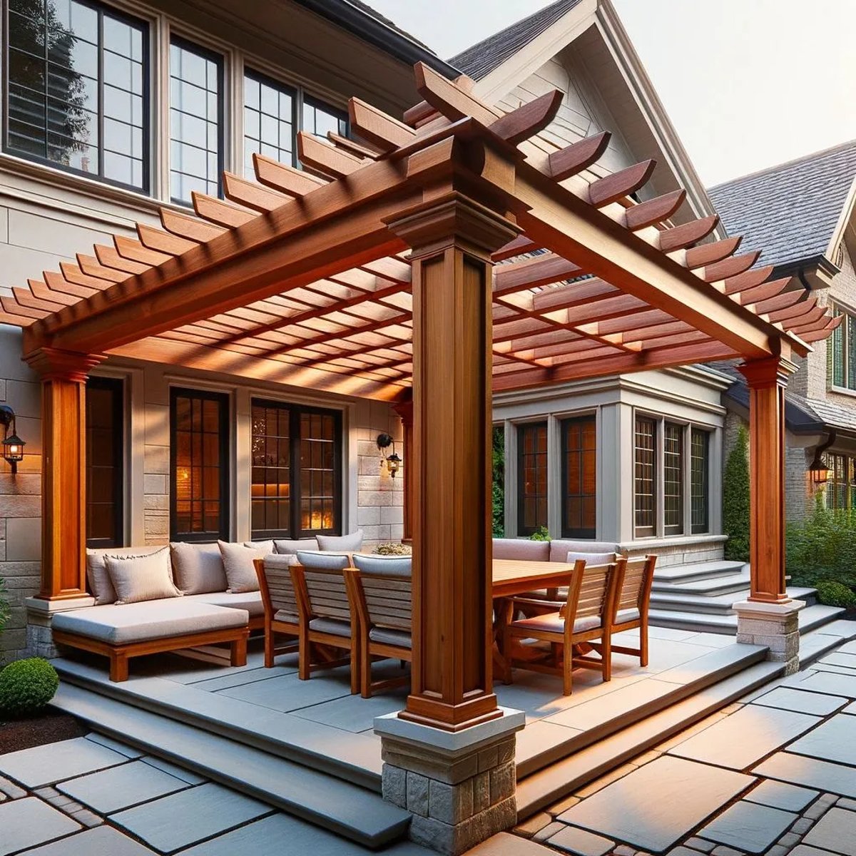 pergola ideas attached to house