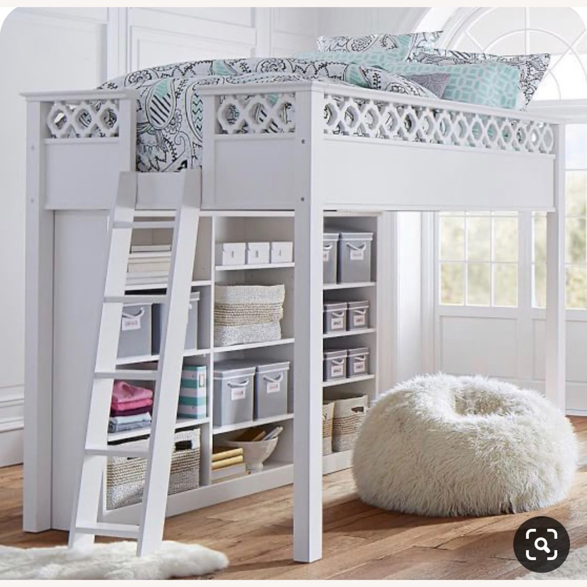 pottery barn full size loft bed