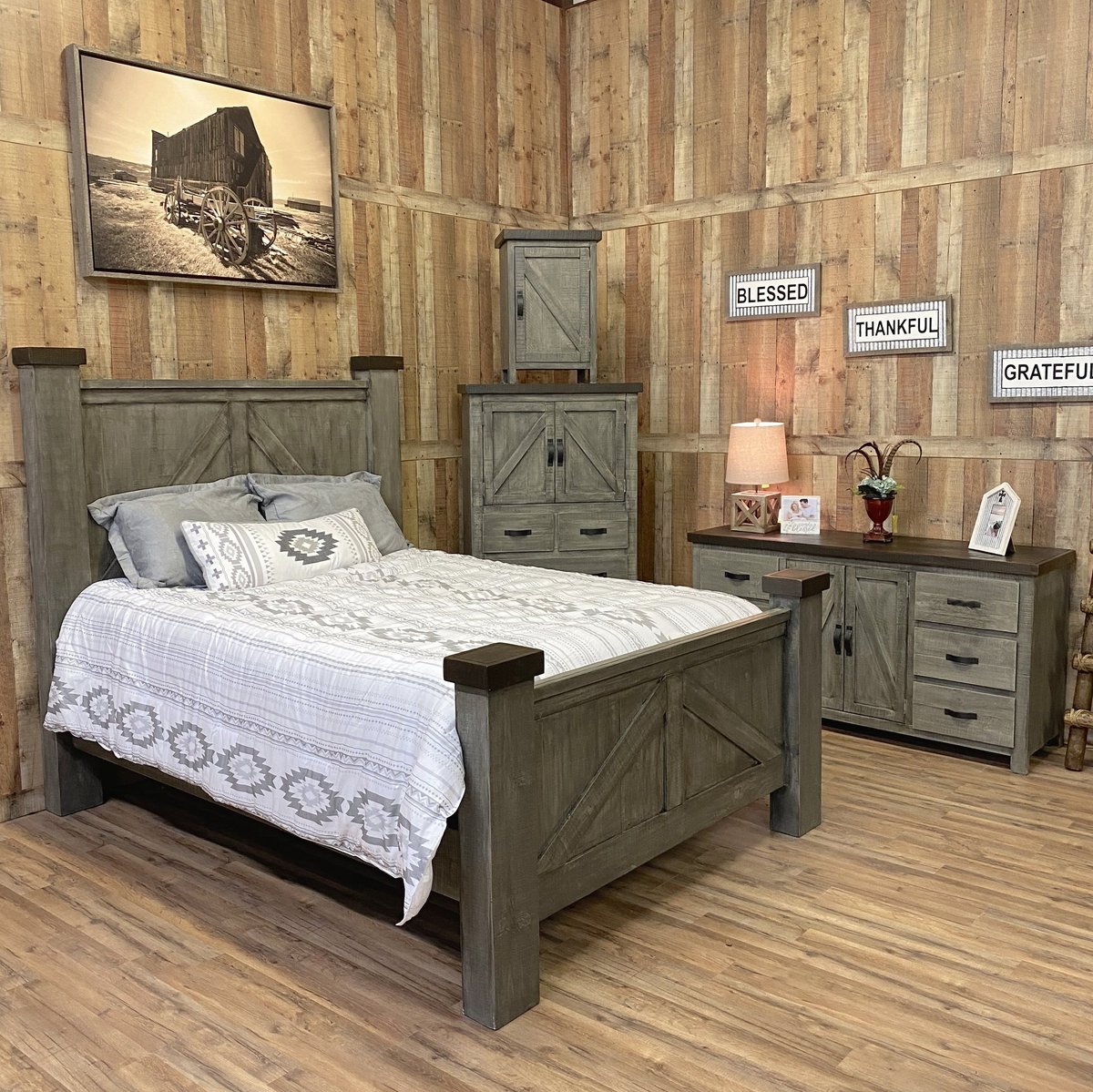 rustic farmhouse king bedroom set