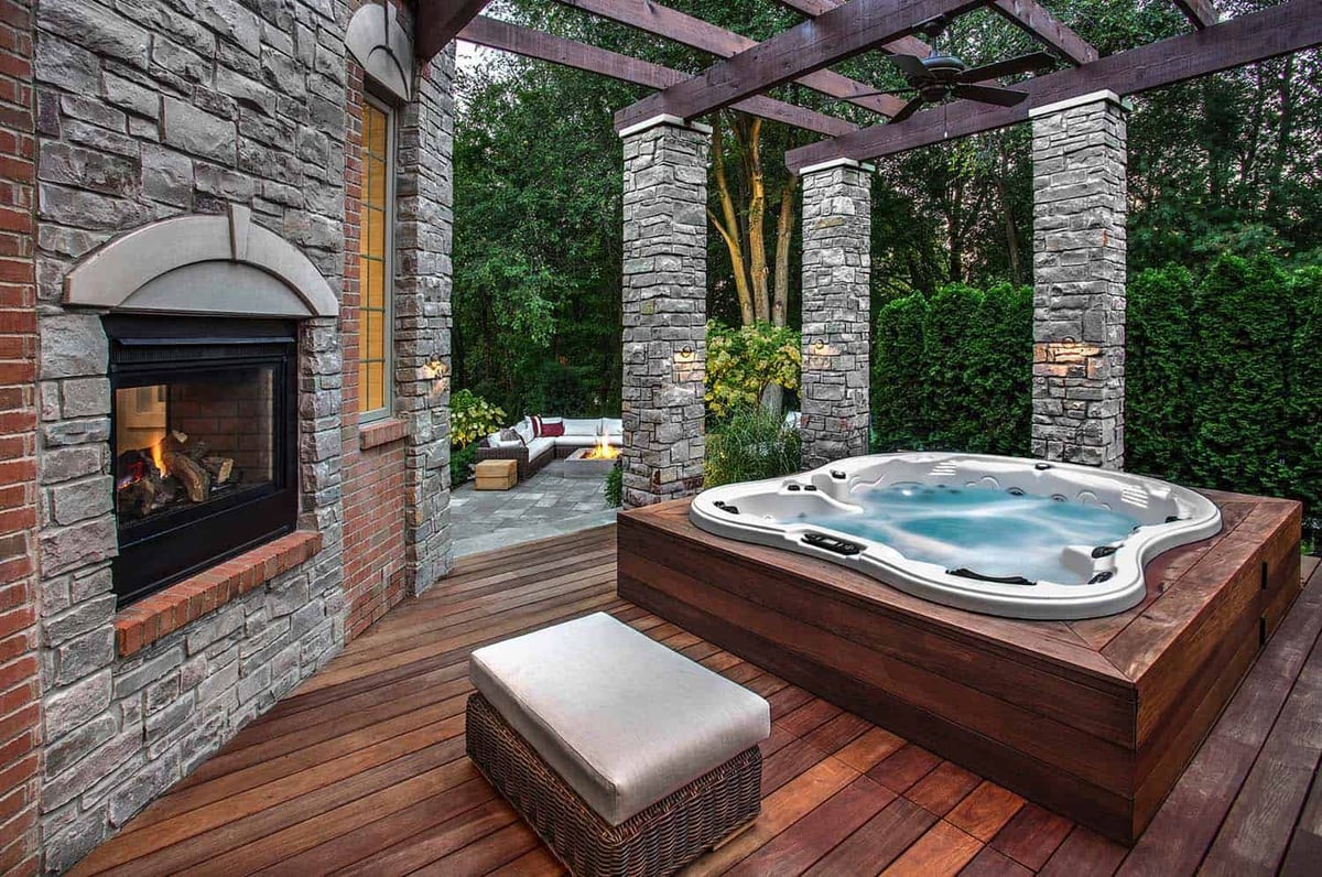 small backyard hot tub ideas