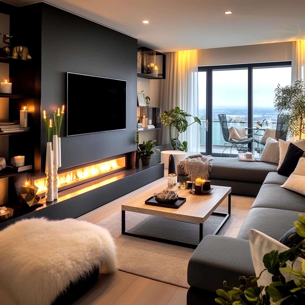 small living room ideas with tv and fireplace