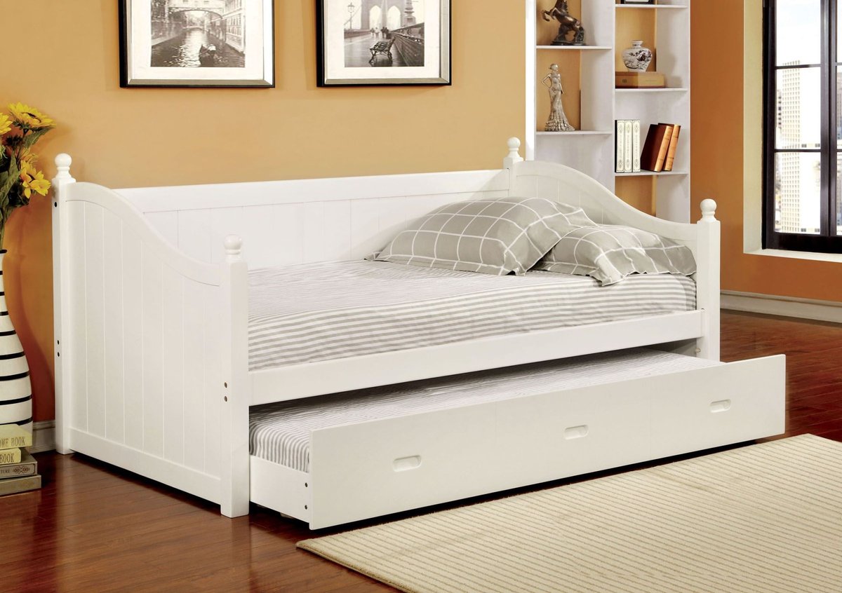 white twin daybed with trundle
