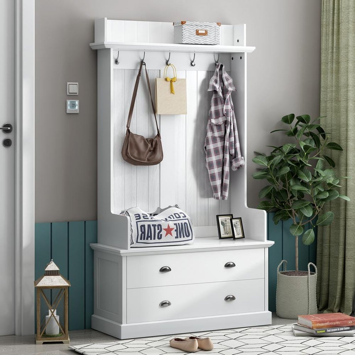 Smart Storage Solutions Understanding the White Hall Tree with Drawers