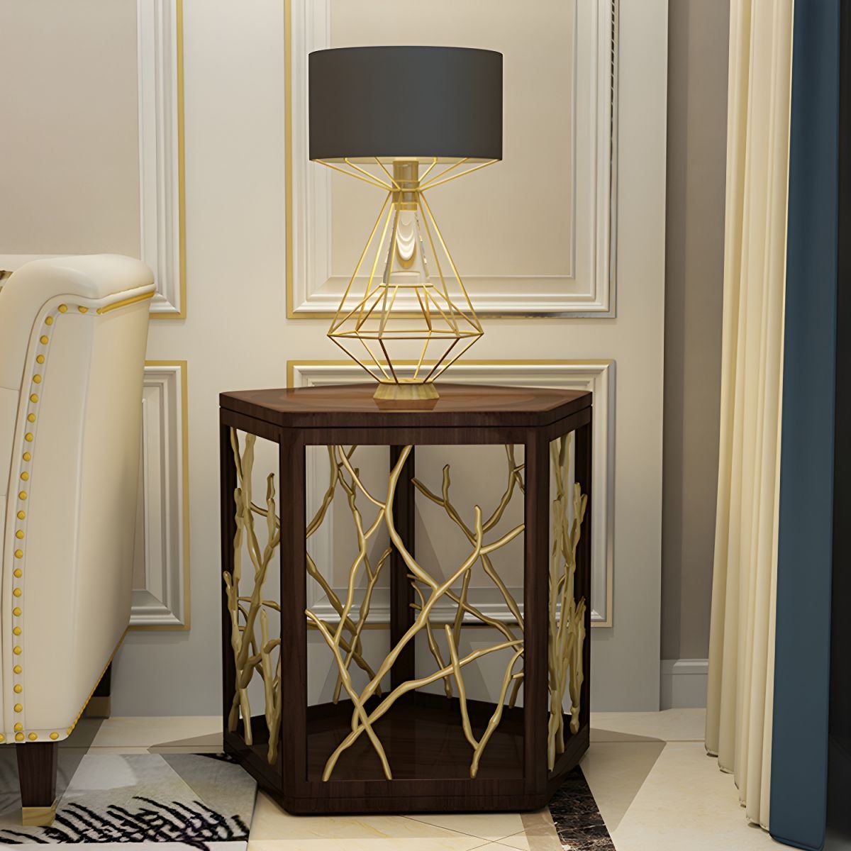 The Enduring Appeal of Solid Wood and Gold Accents in Home Decor