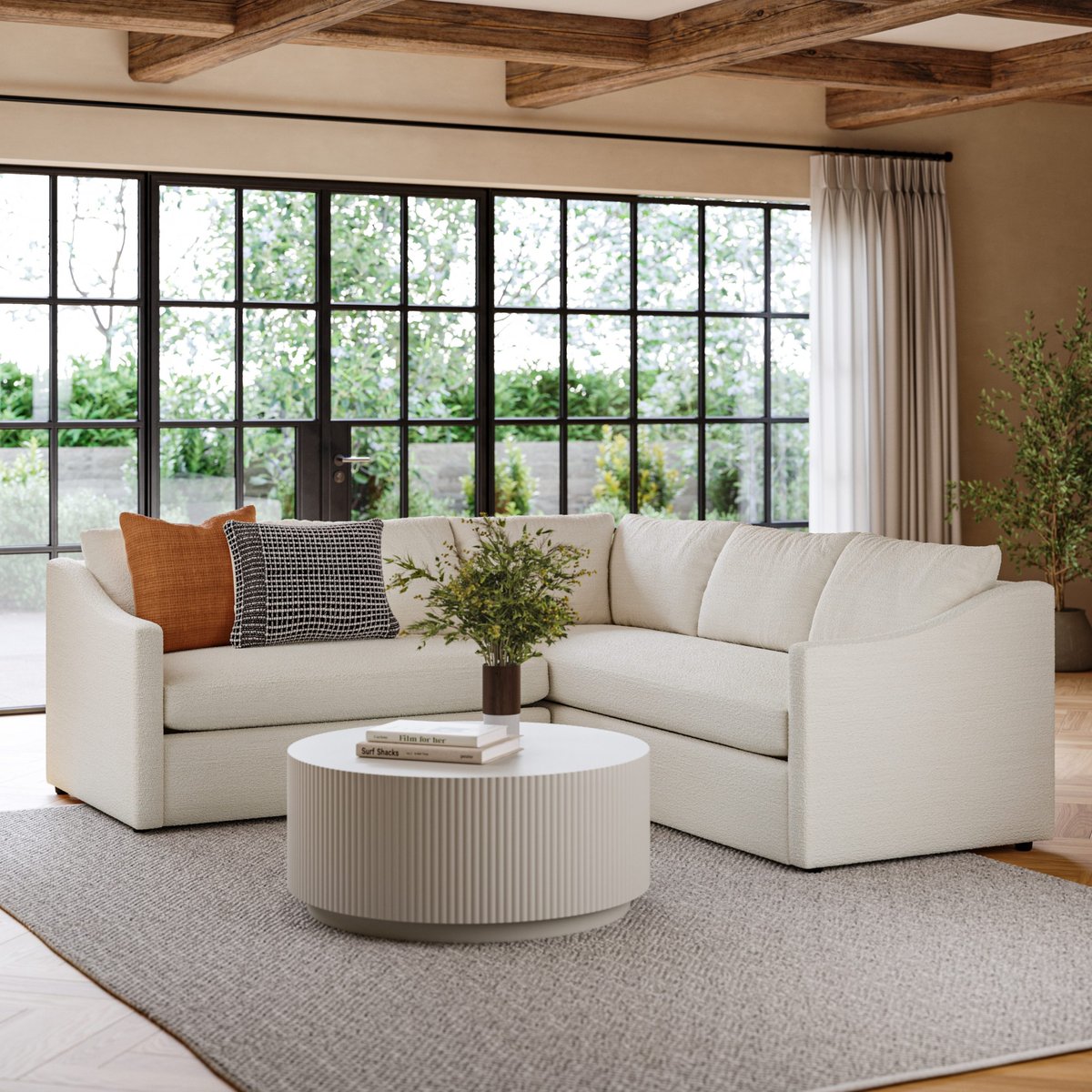 Creating Cozy Comfort The Art of Styling Your Ivory Boucle Sectional
