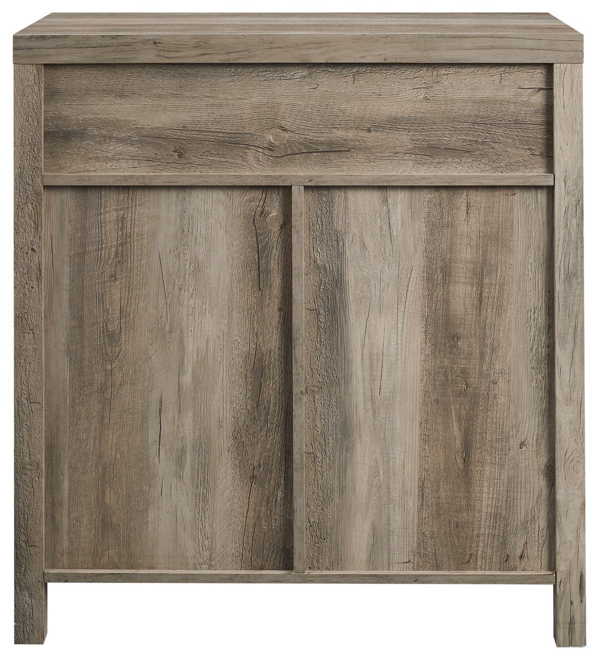 A Closer Look at the 30" Gray Wash Farmhouse Barn Door Cabinet