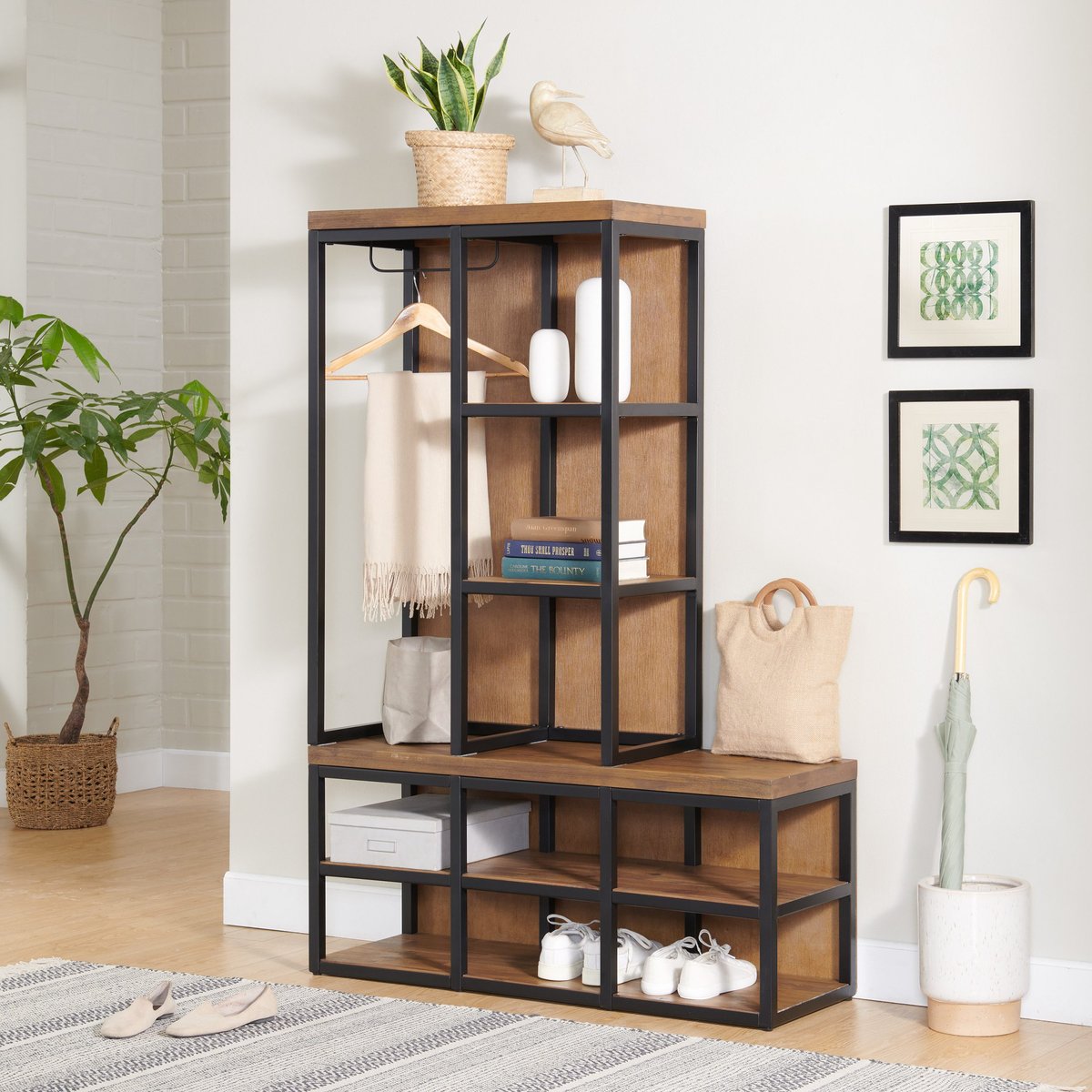Style Meets Storage The Versatile Lloyd Hall Tree from Alaterre