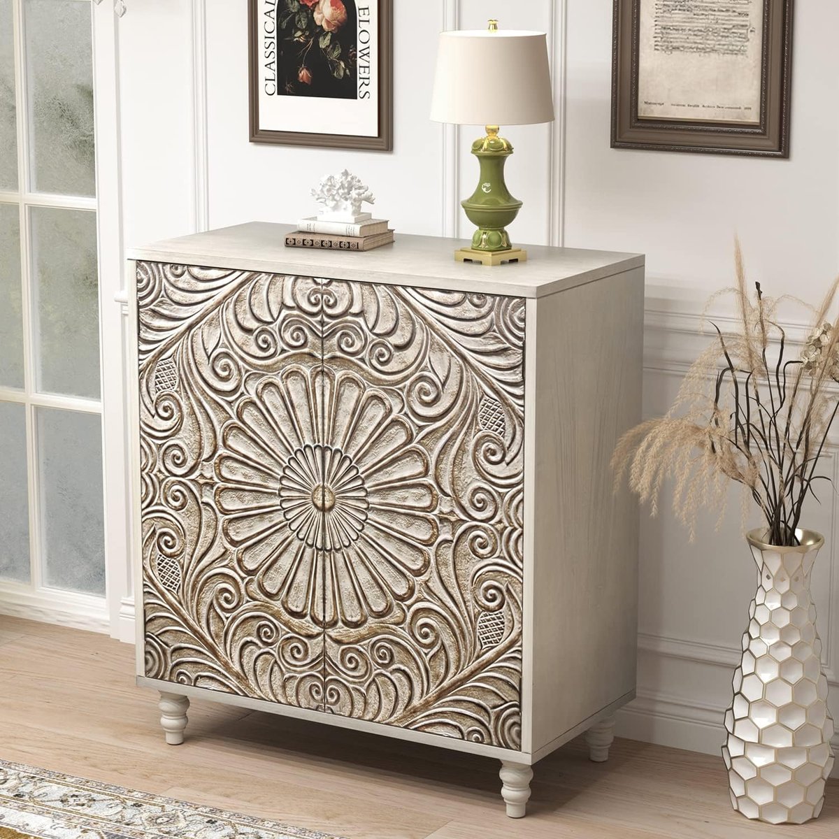 Unlock Home Style Discover the Golden 2-Door Accent Cabinet